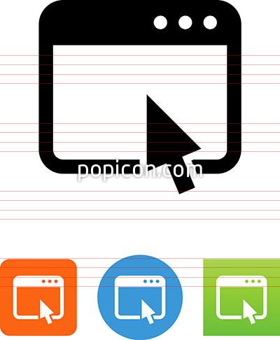400x486 Web Site With Cursor Arrow Icon