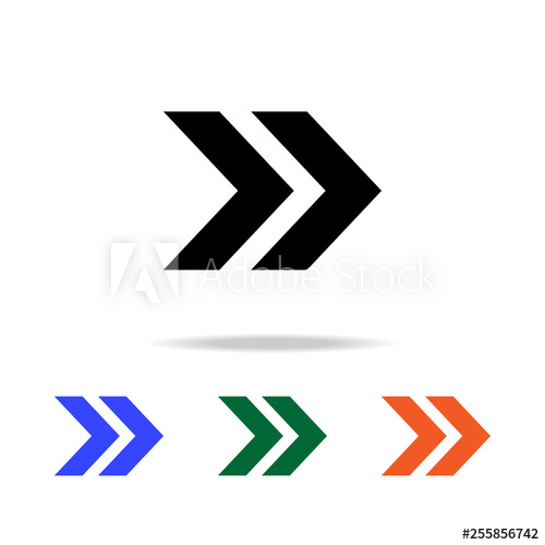 500x500 Double Arrow Icon Elements Of Simple Web Icon In Multi Color