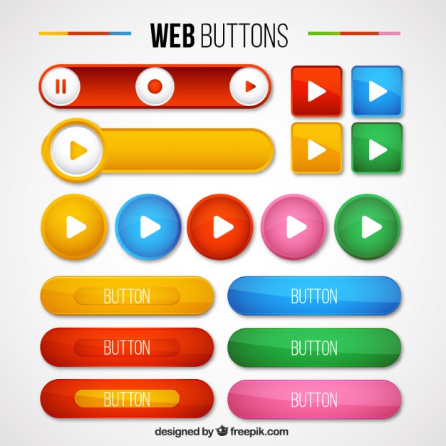 626x626 Colors Kinds Of Web Buttons Pack Vector Free Download