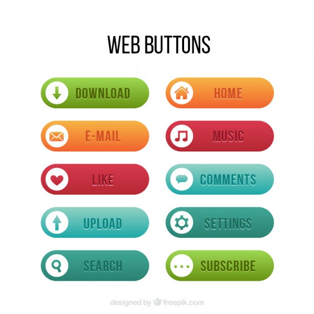 626x626 Rounded Buttons For Web Pack Vector Free Download