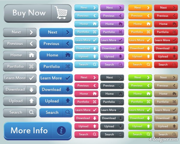 600x480 Designer The Delicate Web Buttons Sinks Vector Material