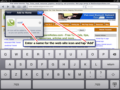 460x345 Web Site Icon On The Iphone, Ipad And Ipod