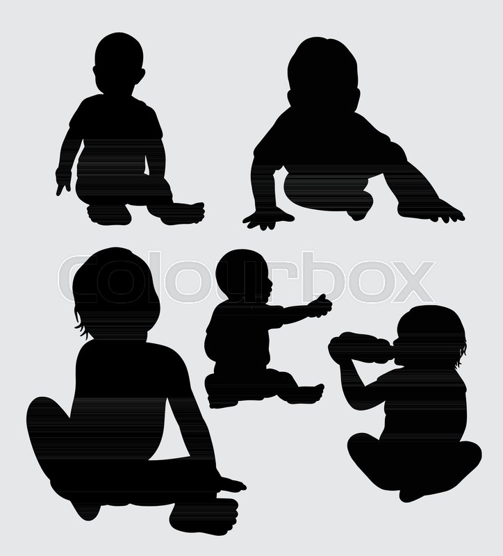 Baby Crawling Silhouette, Good Use For Stock Vector Colourbox 724x800 Baby Crawling Silhouette, Good Use For Stock Vector Colourbox