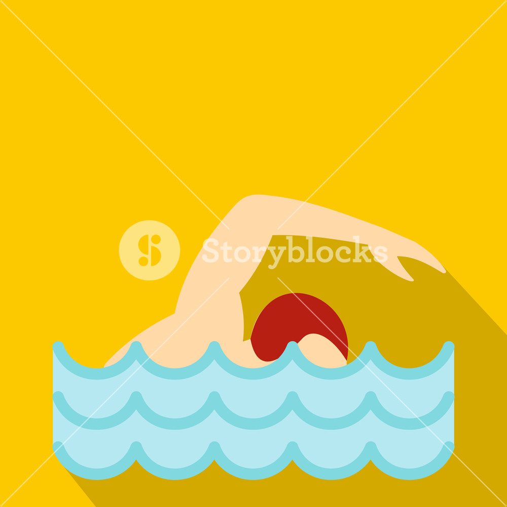 Swimmer Crawling In Pool Icon Flat Illustration Of Swimmer 1000x1000 Swimmer Crawling In Pool Icon Flat Illustration Of Swimmer