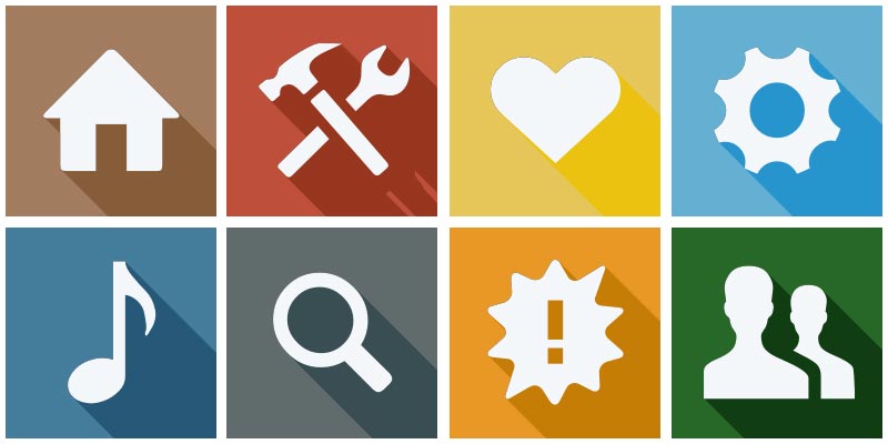Flat Icon Design 800x400 Flat Icon Design