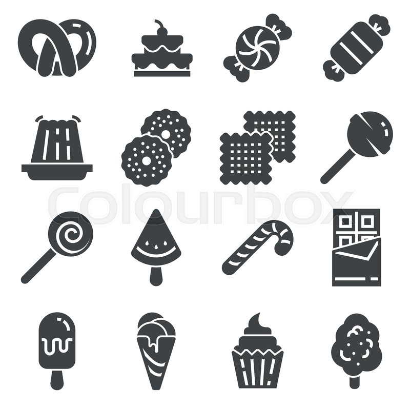 800x800 Candy Icon Set Candy Icons For Web Stock Vector Colourbox