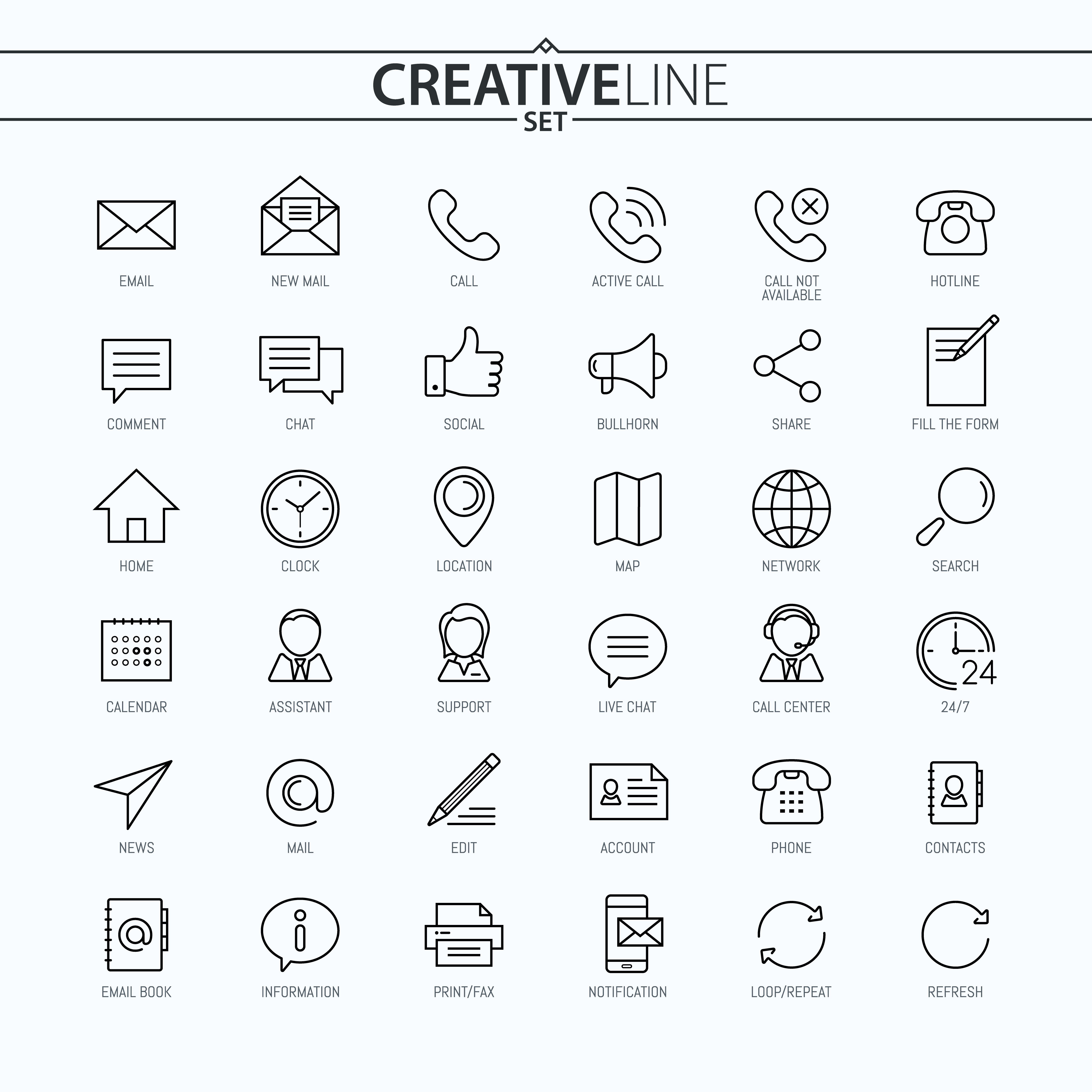 5000x5000 Contact Us Icons Set Shutterstock Icon Set, Mobile Design