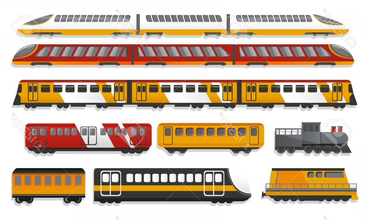 1560x936 Photostock Vector Subway Tran Set Cartoon Set Of Subway