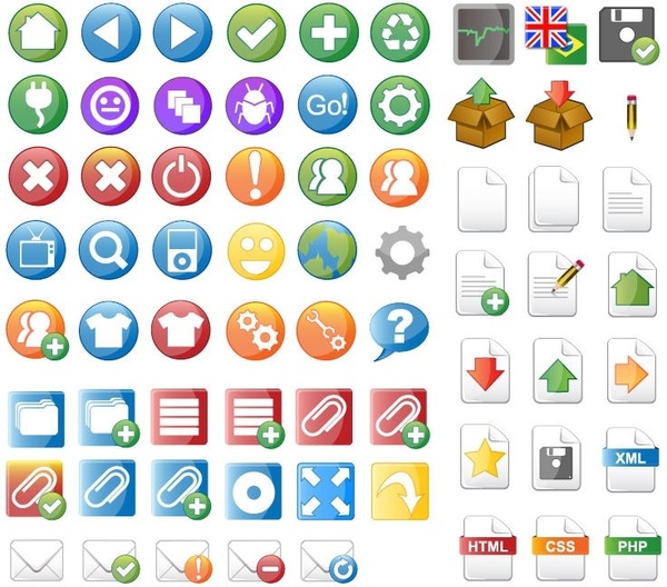 600x528 Vector Icon Set For Web Design Free Vector In Encapsulated