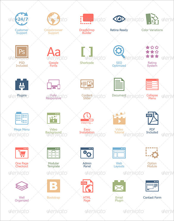 585x742 Web Design Icons Png, Vector Format Download