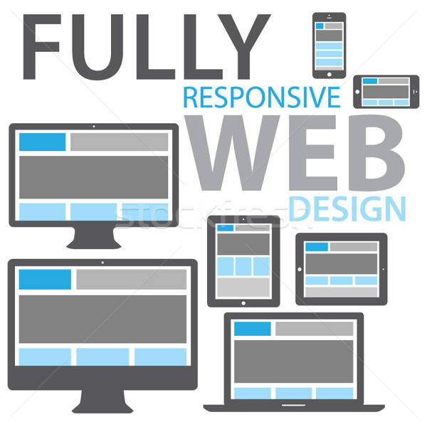 600x600 Responsive Web Design Icon Set Isolation Vector Vector