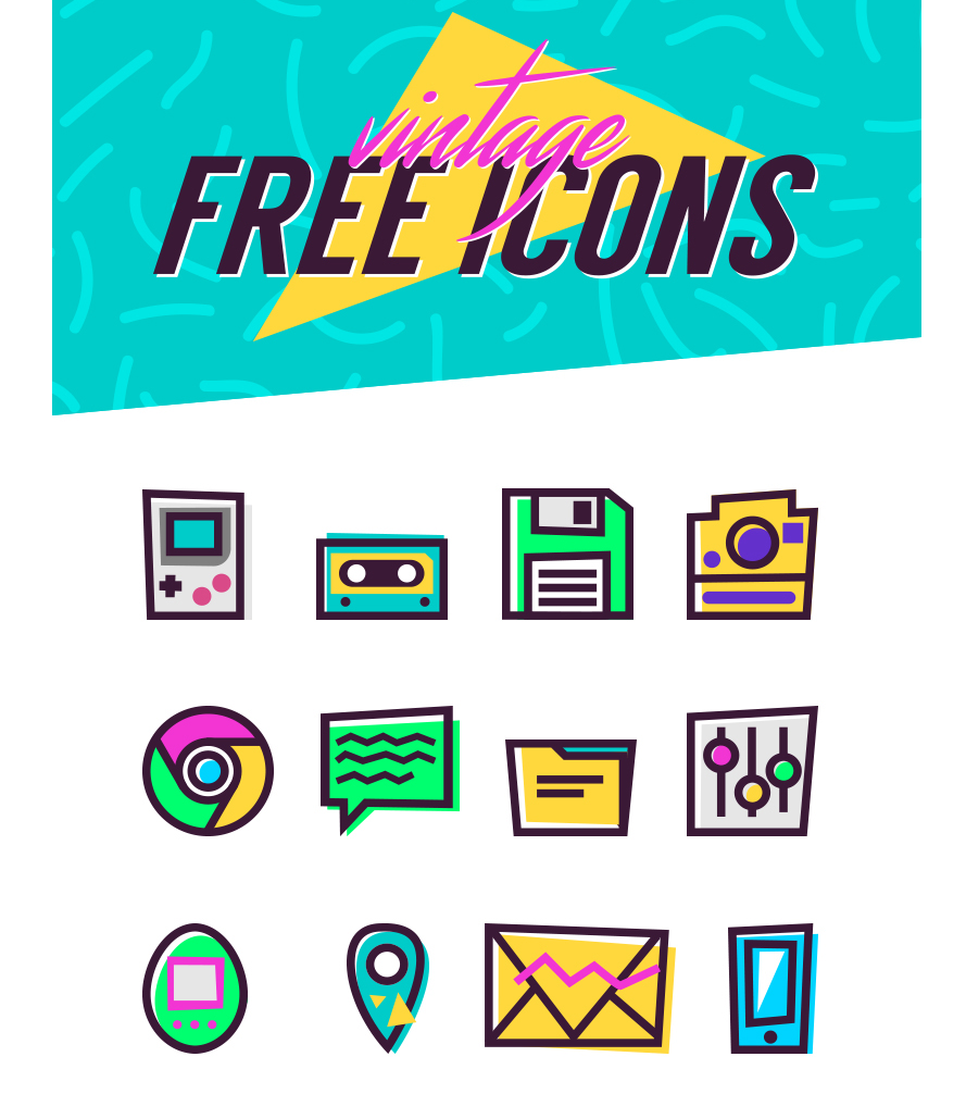 889x1006 Vintage Icons Set Icons Icon Design, Design, Web