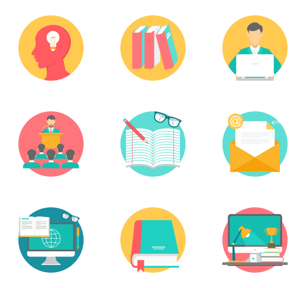 600x564 The Largest Database Of Free Vector Icons Job Education Icon