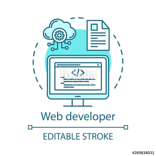 Web Developer Concept Icon Stock Image And Royalty Free Vector 500x500 Web Developer Concept Icon Stock Image And Royalty Free Vector