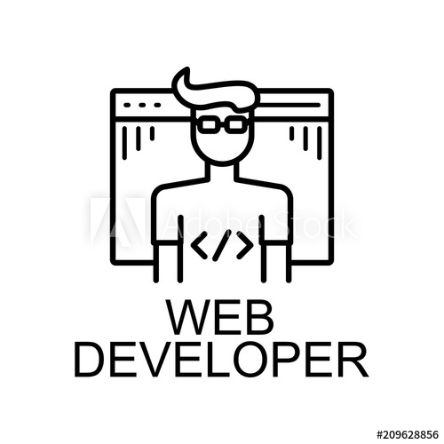 Web Developer Icon Element Of Web Development Signs With Name 500x500 Web Developer Icon Element Of Web Development Signs With Name