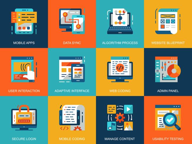 Web Development Icon Set 653x490 Web Development Icon Set