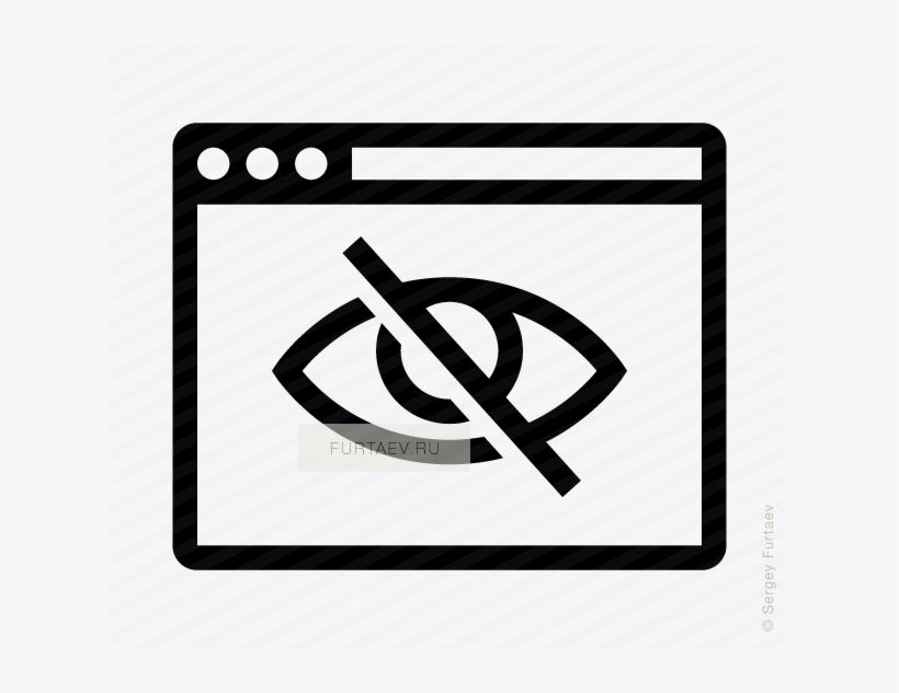 Vector Icon Of Web Browser With Crossed Out Eye Inside 820x633 Vector Icon Of Web Browser With Crossed Out Eye Inside