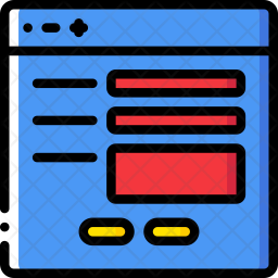 256x256 Web Form Icon Of Colored Outline Style