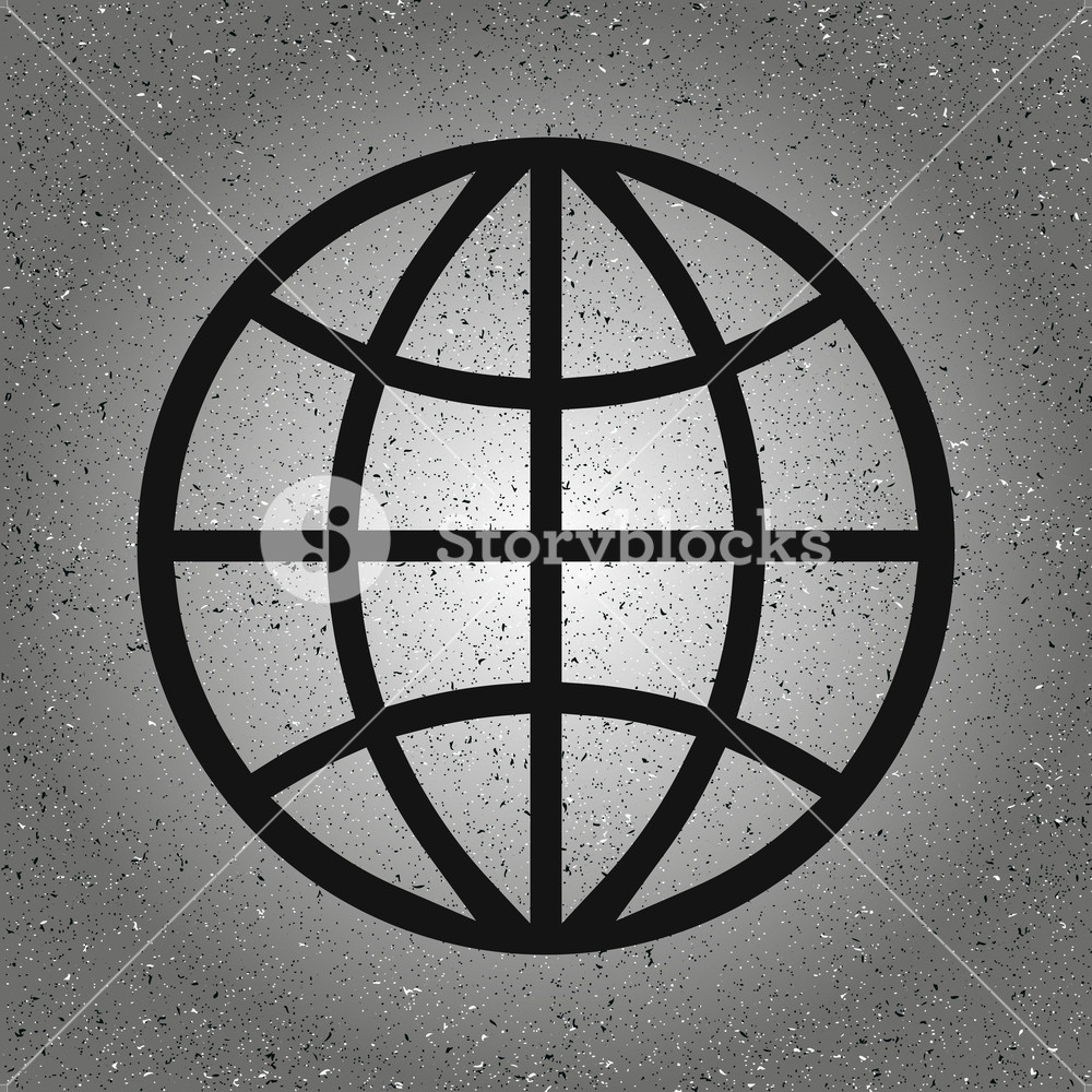 1000x1000 Globe Icon In Trendy Isolated On Grey Background World Globe