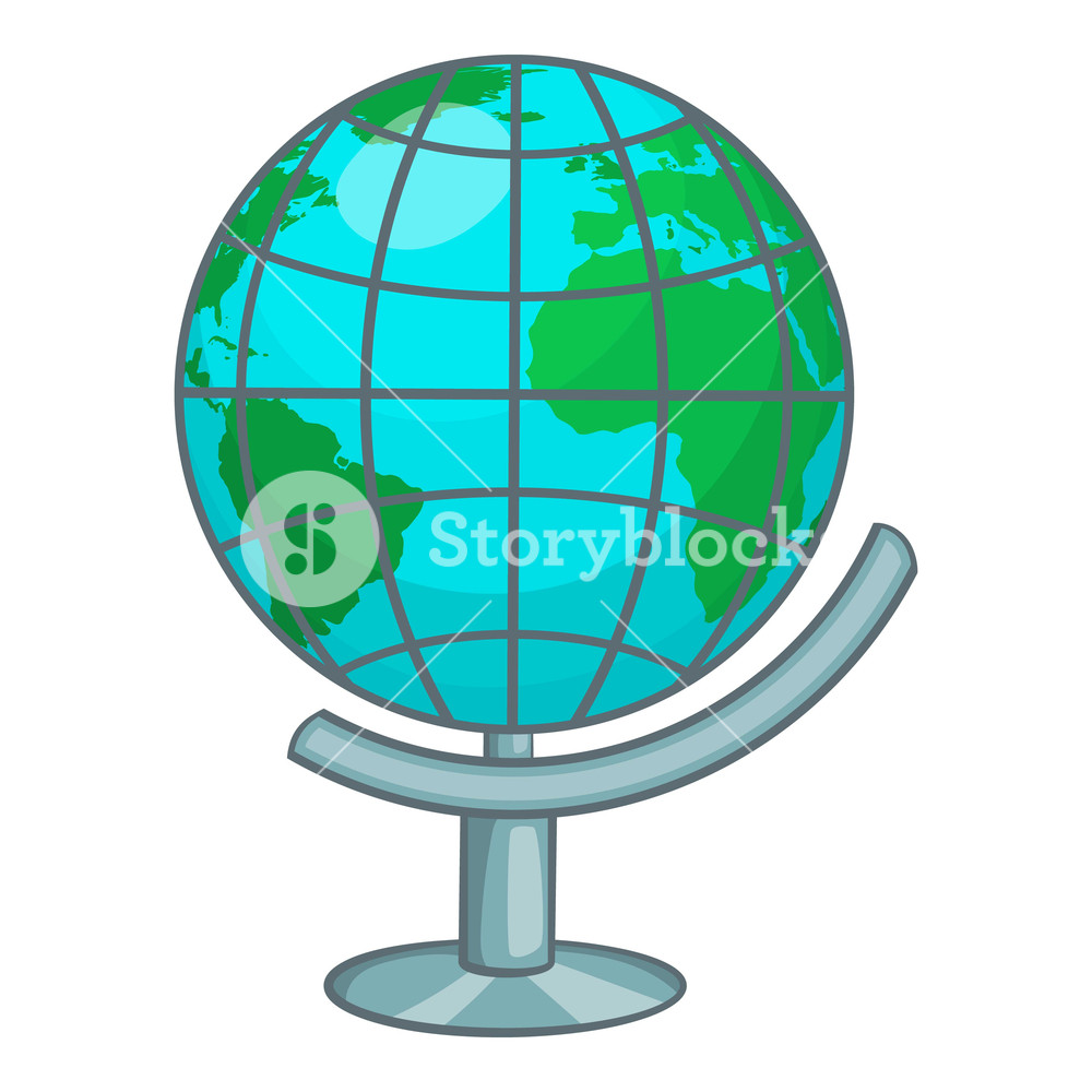 1000x1000 Terrestrial Globe Icon Cartoon Illustration Of Terrestrial Globe