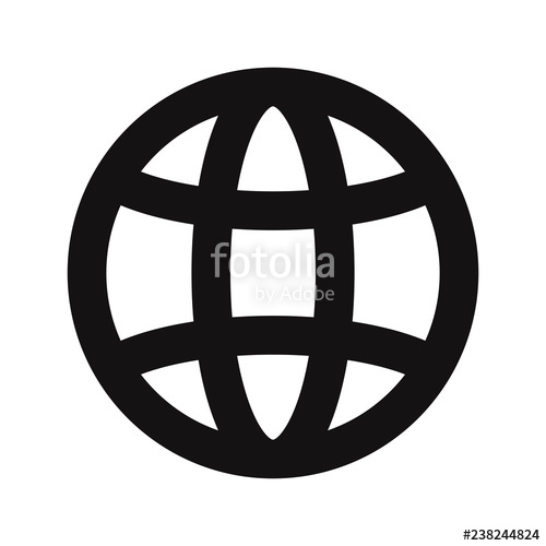 500x500 Web Globe Icon Vector Stock Image And Royalty Free Vector