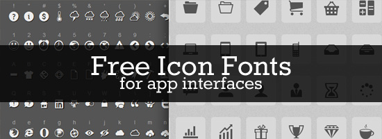550x200 Free Icon Fonts For Web User Interfaces