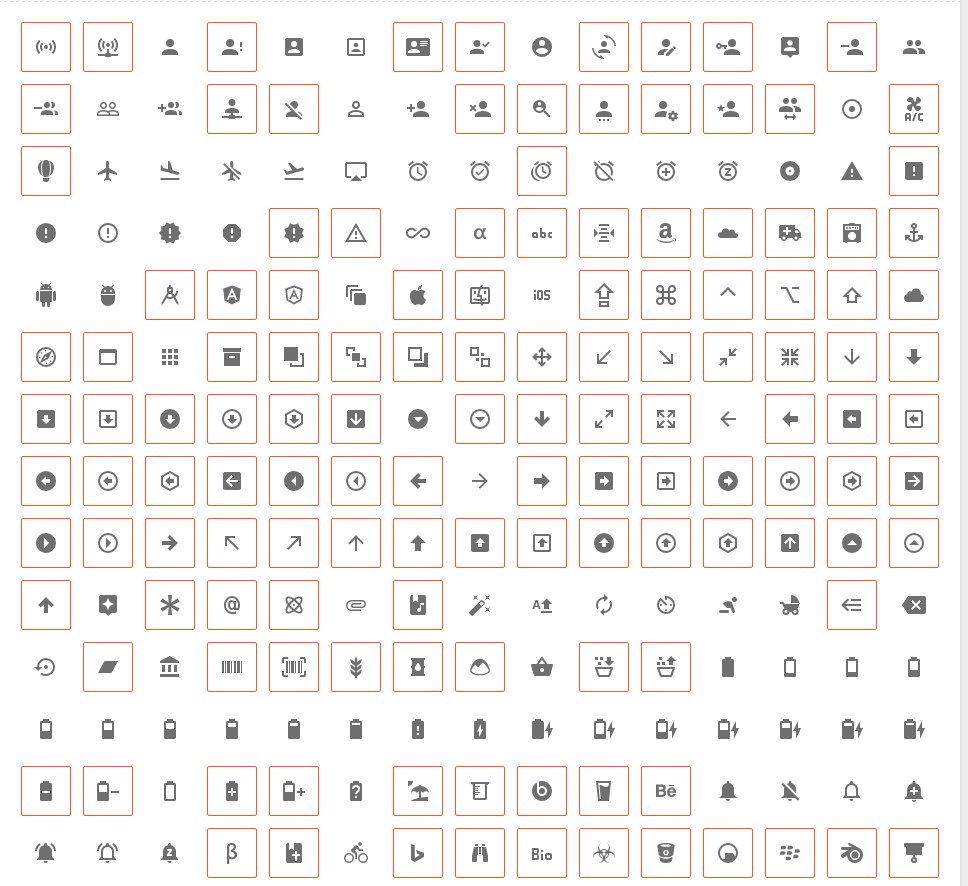 968x886 Bootstrap Glyphicons List