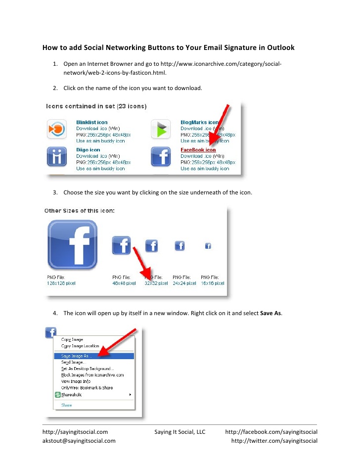 How To Add Social Networking Buttons To Your Outlook Email Signature 728x942 How To Add Social Networking Buttons To Your Outlook Email Signature