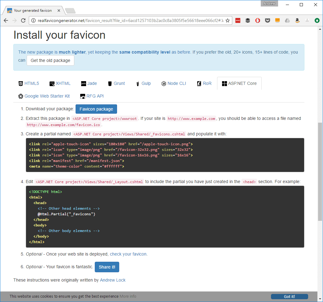 1043x975 Adding Favicons To Your Asp Net Core Website With Real Favicon