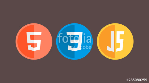 Js Icon Set Web Development Logo Icon Set Of Html, Css 500x280 Js Icon Set Web Development Logo Icon Set Of Html, Css