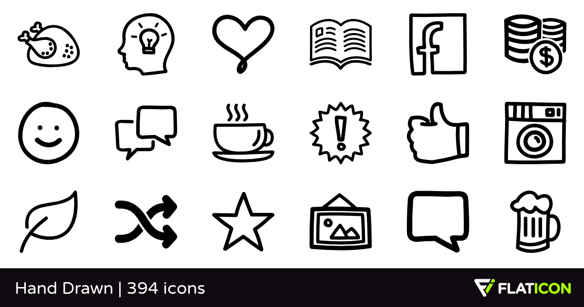 Hand Drawn Free Icons 1200x630 Hand Drawn Free Icons