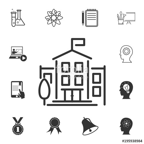 University Icon Library Sign Building School Icon Detailed Set 500x500 University Icon Library Sign Building School Icon Detailed Set