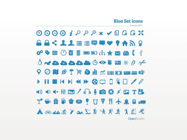Blue Icon Set 600x450 Blue Icon Set