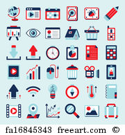 180x195 Free Art Print Of Cartoon Robot Face Icon, Web Icon Set Vector