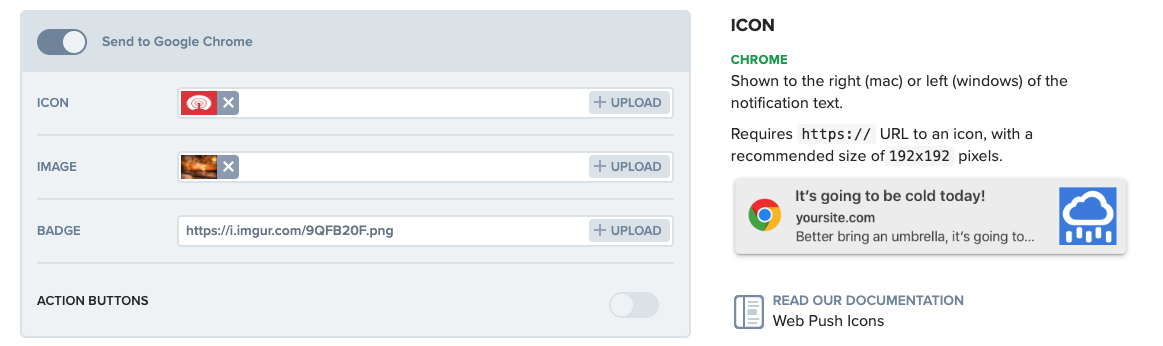 1163x346 Web Push Notification Icons Images