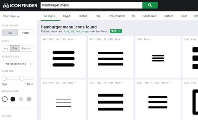 Web Menu Icon at Vectorified.com | Collection of Web Menu Icon free for ...