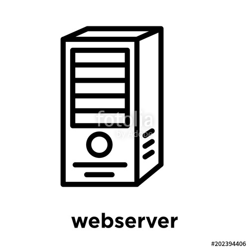 Webserver Icon Isolated On White Background Stock Image 500x500 Webserver Icon Isolated On White Background Stock Image
