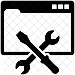 256x256 Web Maintenance Service Icon Of Glyph Style
