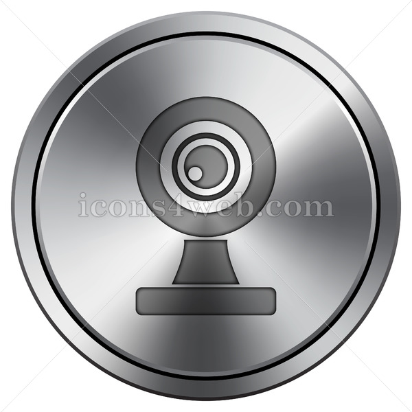 600x600 Webcam Icon Round Icon Imitating Metal
