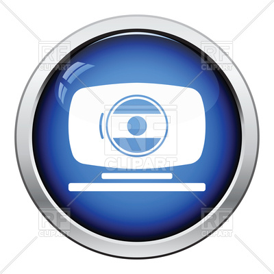 400x400 Glossy Button Design Of Webcam Icon Vector Image Of Icons