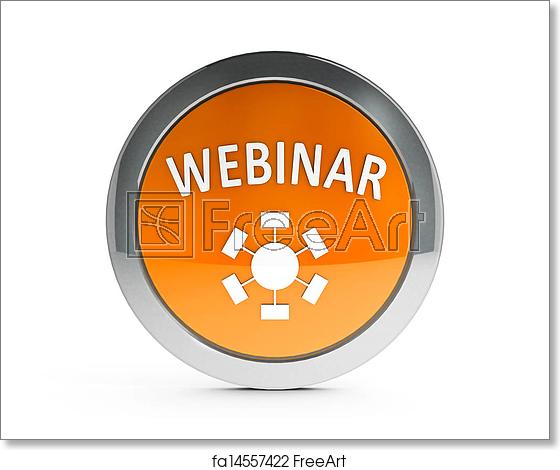 560x470 Free Art Print Of Orange Webinar Icon With Highlight Orange