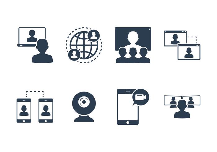 700x490 Live Chat And Webinar Icon Vectors