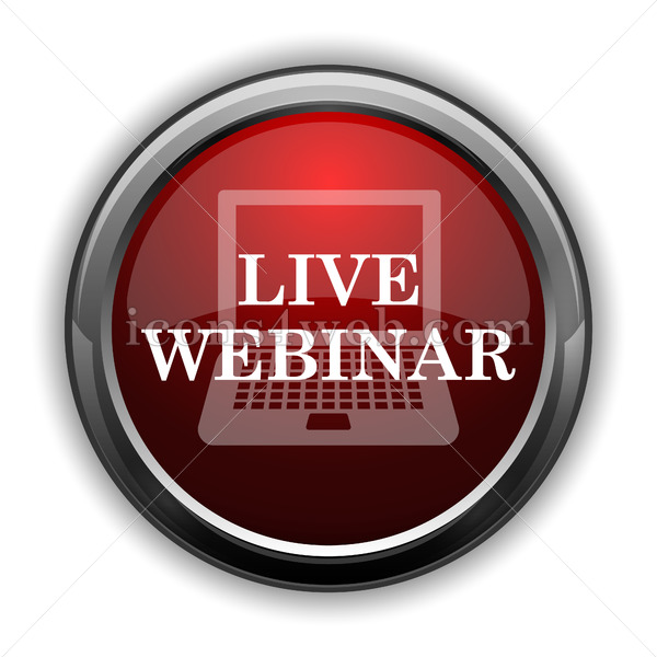 600x600 Live Webinar Icon Red Glossy Web Icon With Shaddow