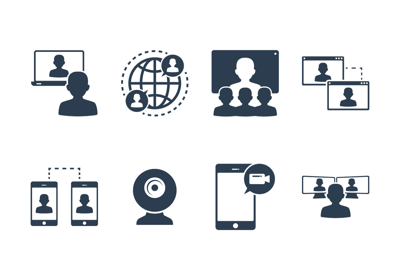 Live Chat And Webinar Icon Vectors 1400x980 Live Chat And Webinar Icon Vectors