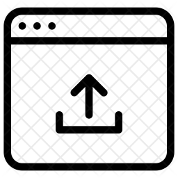 256x256 Upload Webpage Icon Of Line Style