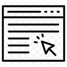 256x256 Webpage Icon Of Line Style