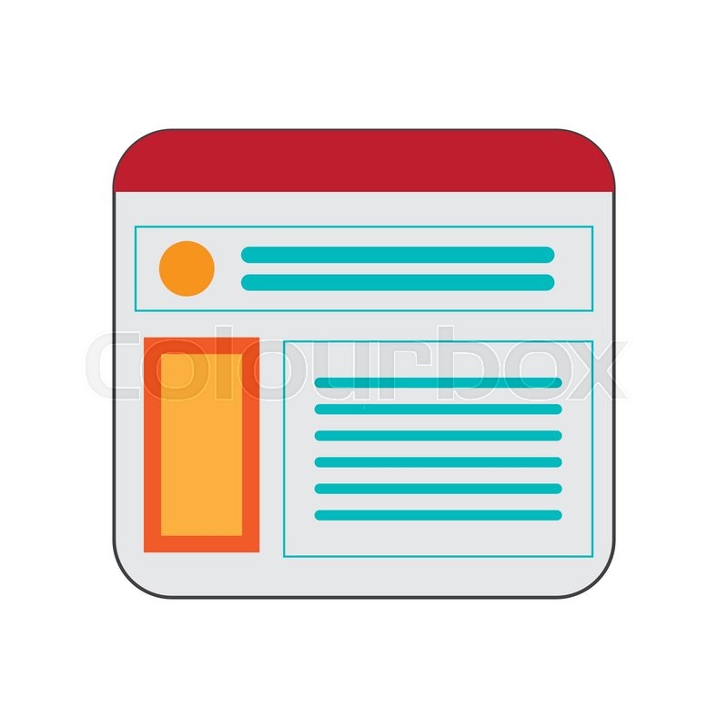 800x800 Flat Design Single Webpage Icon Vector Stock Vector Colourbox