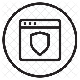 256x256 Protected Webpage Icon Of Line Style