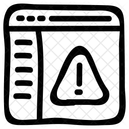 256x256 Error In Webpage Icon Of Doodle Style