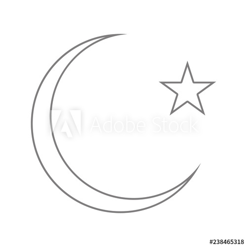 500x500 Star And Crescent Moon Icon Element Of Cyber Security For Mobile